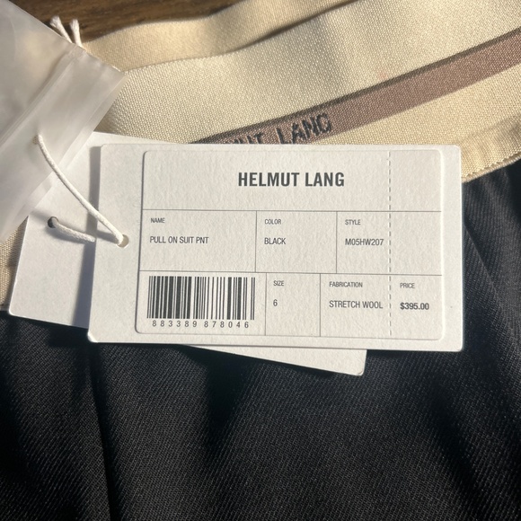 Helmut Lang Pull On Suit Pant Black - Picture 3 of 6